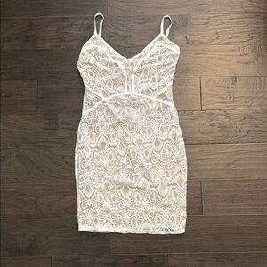 Guess White Lace Mini Dress